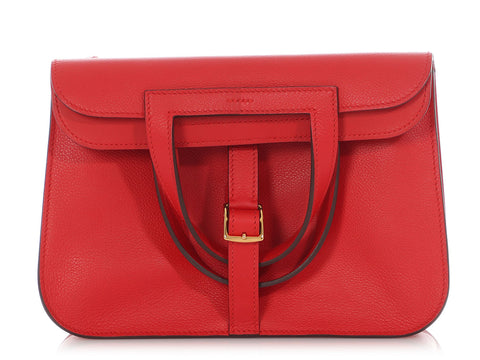 Hermès Rouge de Coeur Evercolor Halzan 25