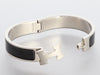 Hermès Narrow Black Enamel Clic-Clac Bracelet