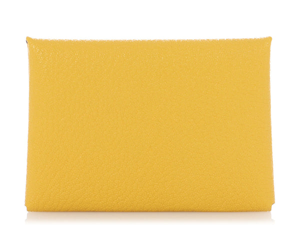 エルメス バスティア財布 (Sun / Bleu Frida) Hermès Sun and Bleu Frida Chèvre Calvi Duo Card Holder