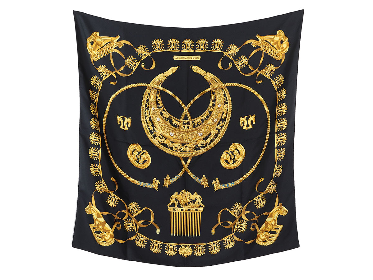 Hermès Les Cavaliers d’Or Silk Scarf 90cm