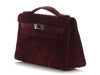 Hermès Burgundy Veau Doblis Kelly Pochette