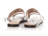 Hermès Silver and Beige Grace Sandals