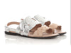 Hermès Silver and Beige Grace Sandals