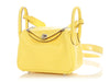Hermès Mini Jaune Citron Ostrich Boreal Lindy 20