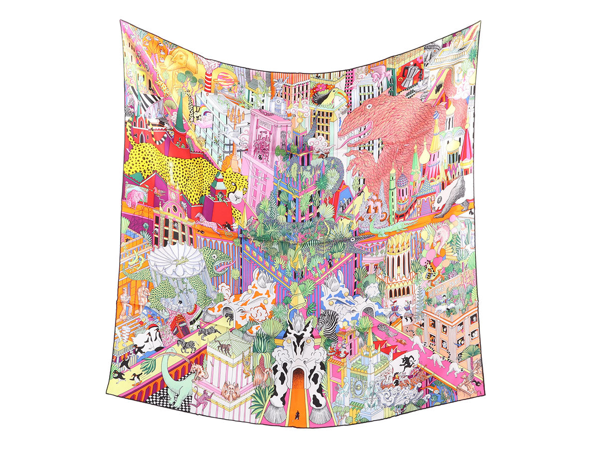 Hermès Animapolis Silk Scarf 90cm