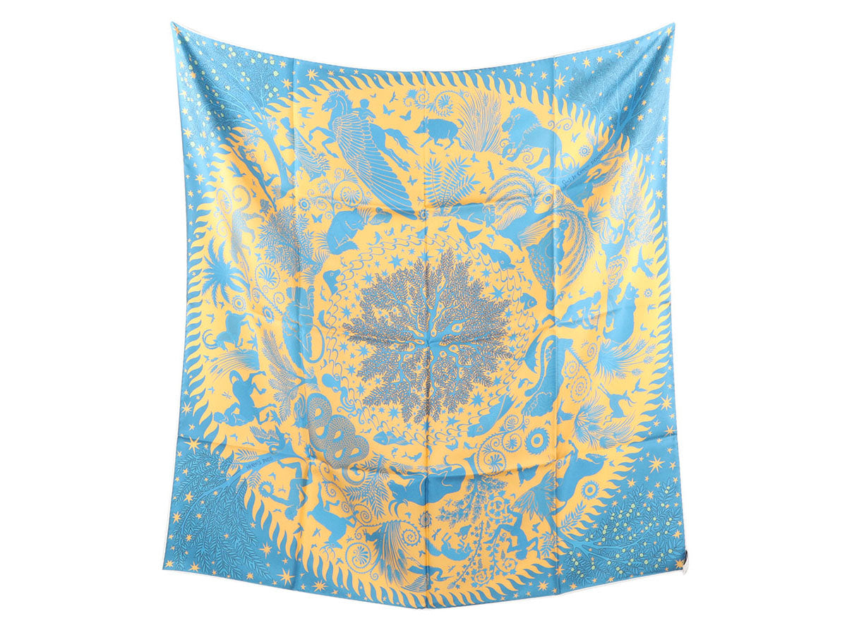 Hermès Sous le Charme d'Orphée Double Face Silk Scarf 90cm