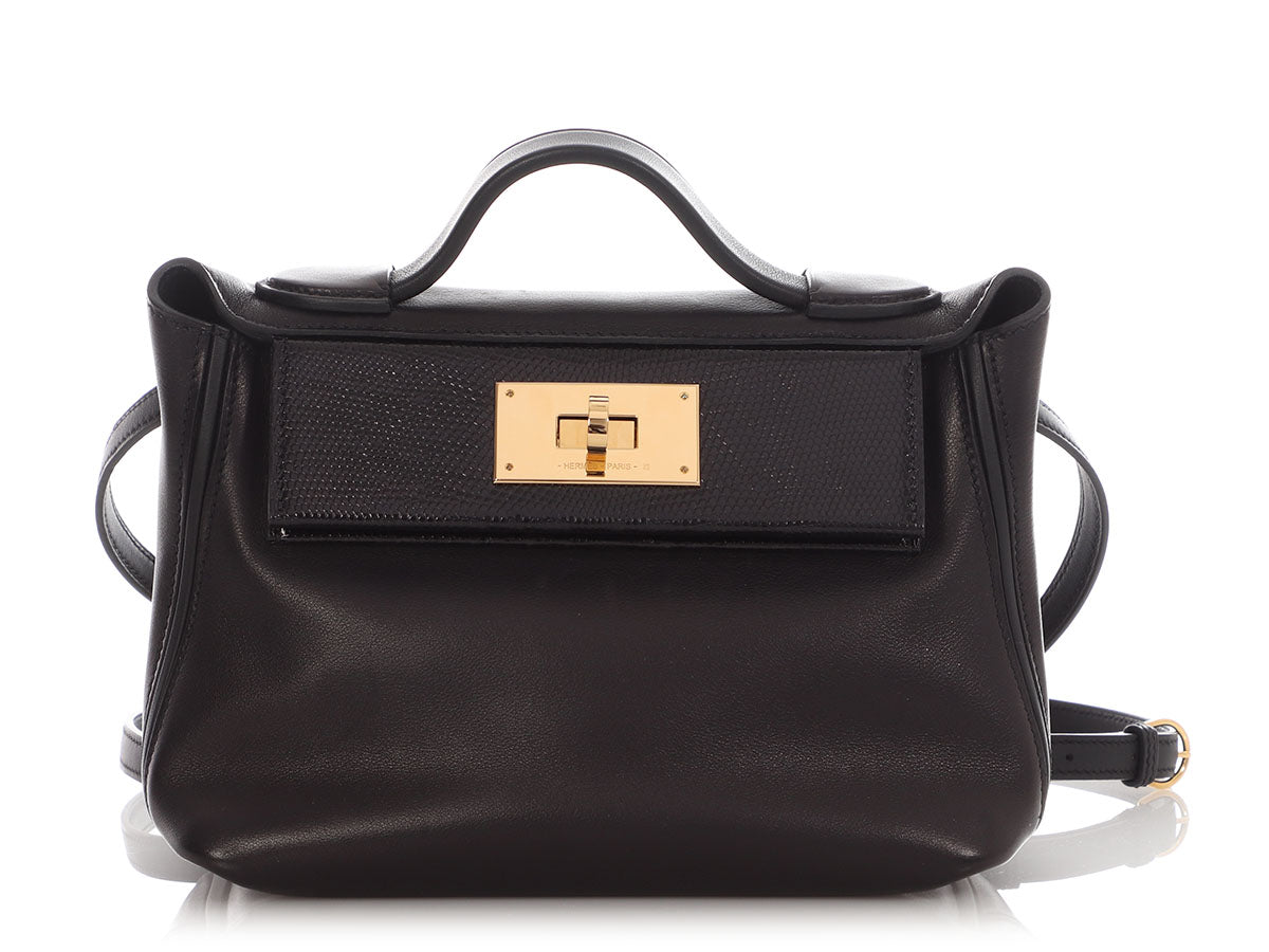 Hermès Black Swift and Lizard Touch 24/24 21