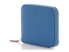 Hermes Blue Zellige Silk'In Compact Zippy Wallet