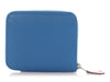 Hermes Blue Zellige Silk'In Compact Zippy Wallet