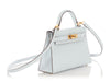 Hermès Mini Bleu Brume Chèvre Mysore Kelly 20