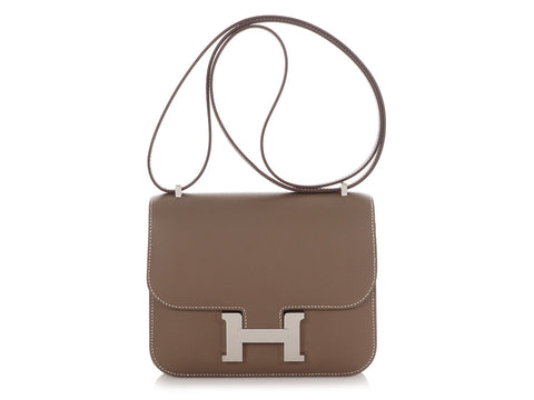 Hermès Etoupe Epsom Constance Mirror 18