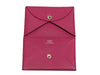 Hermès Magenta Chèvre Calvi Card Holder