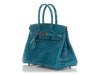 Hermès Bleu Izmir Shiny Porosus Crocodile Birkin 30