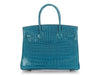 Hermès Bleu Izmir Shiny Porosus Crocodile Birkin 30