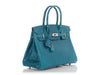 Hermès Bleu Izmir Shiny Porosus Crocodile Birkin 30
