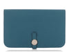 Hermès Turquoise Clémence Dogon Wallet