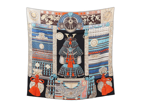 Hermès Parures de Samouraïs Silk Scarf 90cm