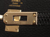 Hermès Black Togo and Lizard Kelly Touch 25