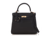 Hermès Black Togo and Lizard Kelly Touch 25