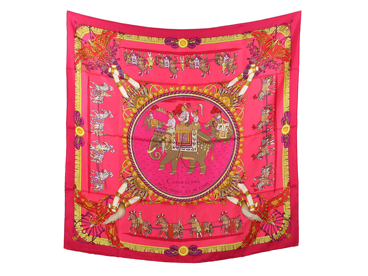 Hermès Caparaçons de la France et de l'Inde Silk Scarf 90cm
