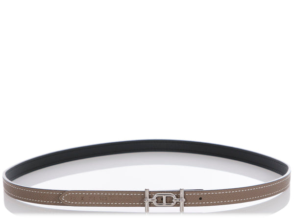 Hermès Etoupe and Noir Ancre Reversible Belt Kit display picture 1