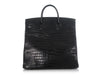 Hermès Matte Black Porosus Crocodile HAC Birkin 40
