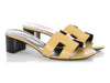 Hermès Yellow Patent Epsom Oasis Sandals