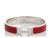 Hermès Narrow Red Enamel Clic-Clac Bracelet