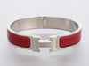 Hermès Narrow Red Enamel Clic-Clac Bracelet