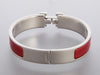 Hermès Narrow Red Enamel Clic-Clac Bracelet
