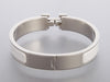 Hermès Narrow White Enamel Clic-Clac Bracelet