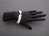 Hermès Narrow White Enamel Clic-Clac Bracelet