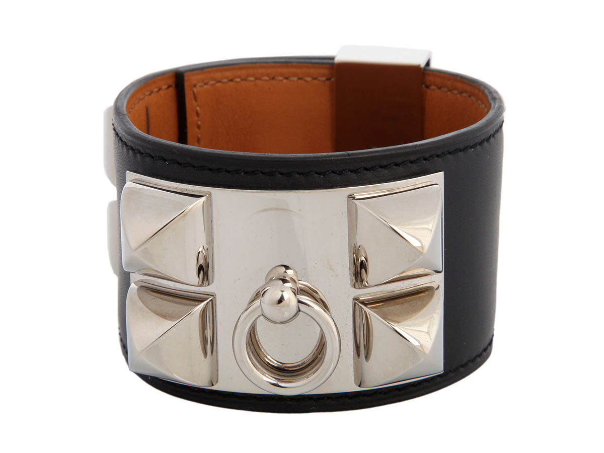 Hermès Black Swift Collier de Chien CDC Bracelet