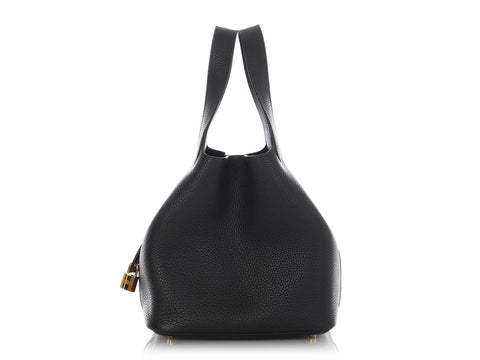 Hermès Black Clémence Picotin Lock 22