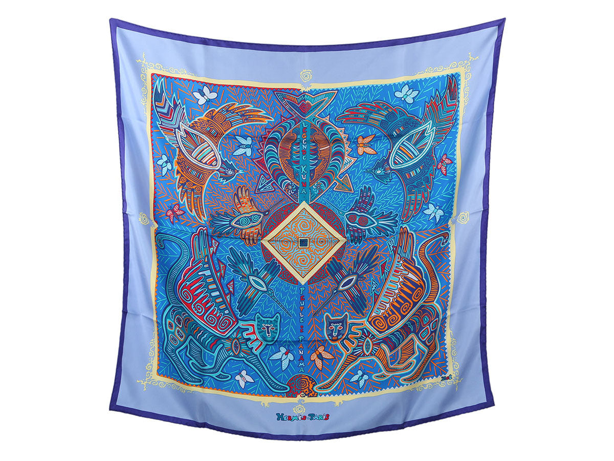 Hermès Legende Kuna Peuple de Panama Silk Scarf 90cm