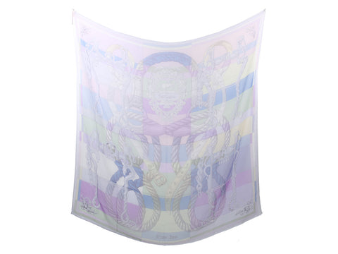 Hermès Della Cavalleria Mousseline Shawl 140cm