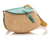 Hermès Vert Vertigo Swift and Osier Wicker Panier de Pêche
