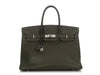 Hermès Vert Olive Clémence Birkin 35