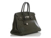 Hermès Vert Olive Clémence Birkin 35