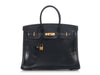 Hermès Bleu Marine Box Calfskin Birkin 35