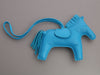Hermès Bleu Zanzibar Lambskin Rodeo Grigri Bag Charm MM