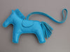 Hermès Bleu Zanzibar Lambskin Rodeo Grigri Bag Charm MM