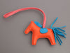 Hermès Orange Poppy Lambskin Grigri Rodeo Horse Bag Charm PM