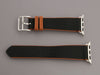 Hermès Black and Gold Twill Apple Watch Band 42mm