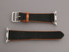 Hermès Black and Gold Twill Apple Watch Band 42mm