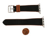 Hermès Black and Gold Twill Apple Watch Band 42mm