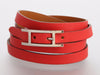 Hermès Red Swift Behapi Triple Tour Bracelet