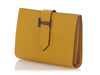Hermès Jaune Ambre Chèvre Béarn Card Holder