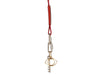 Hermès Red Leather and Lizard Curiosite Charm Pendant Necklace