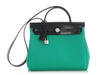 Hermès Menthe Toile Officier and Black Vache Hunter Herbag Zip 31